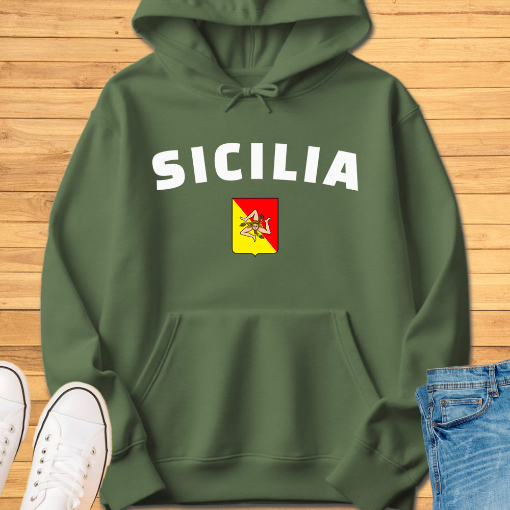 Sicilia Trinacria Shield Hoodie