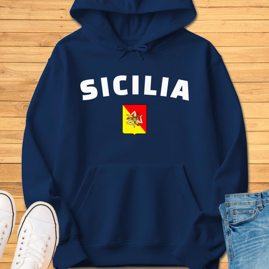 Sicilia Trinacria Shield Hoodie