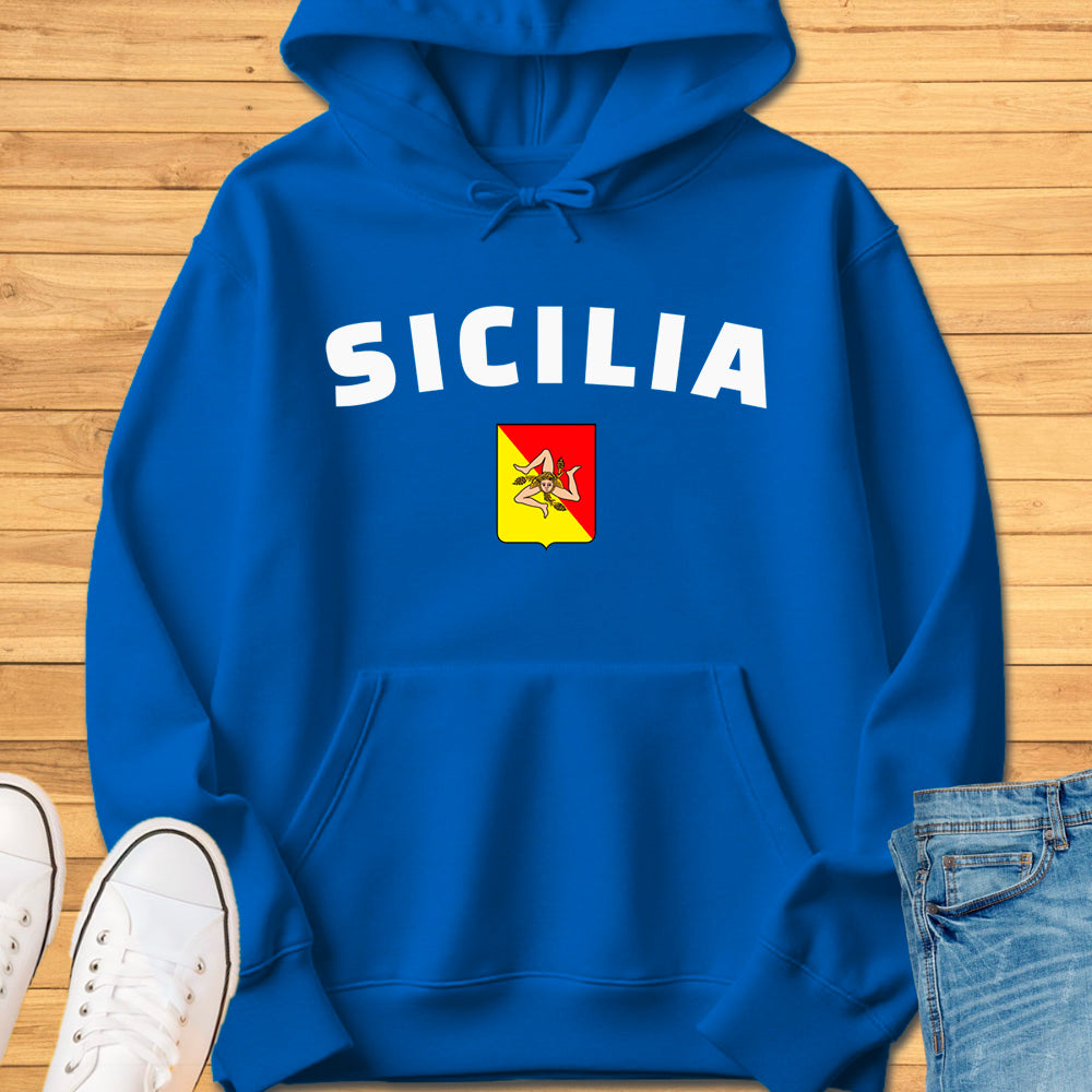 Sicilia Trinacria Shield Hoodie