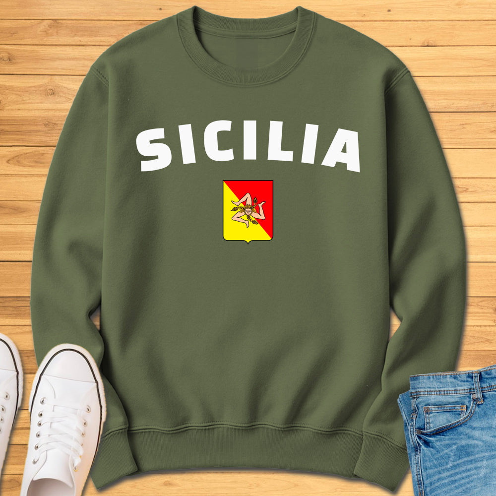 Sicilia Trinacria Shield Sweatshirt