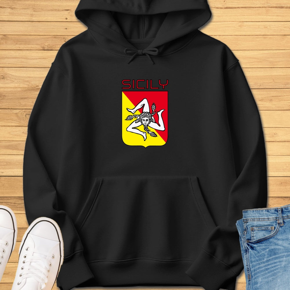 Sicily Trinacria Shield Hoodie