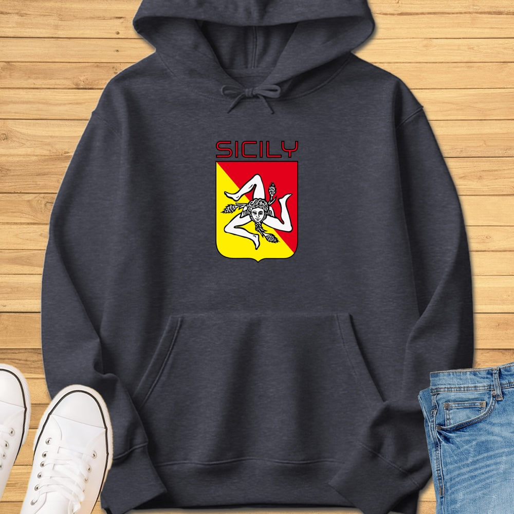 Sicily Trinacria Shield Hoodie