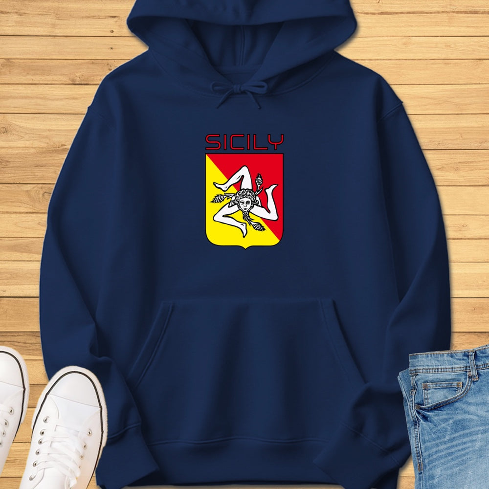 Sicily Trinacria Shield Hoodie