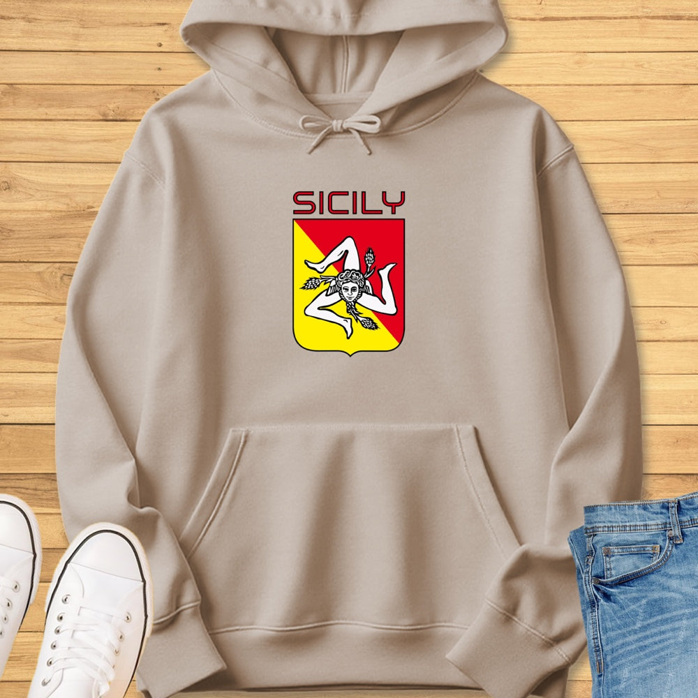 Sicily Trinacria Shield Hoodie