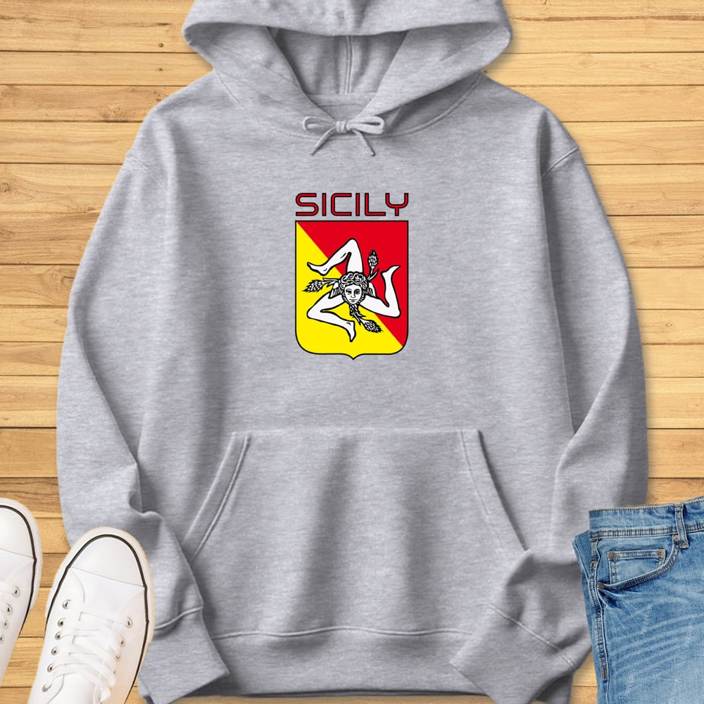 Sicily Trinacria Shield Hoodie