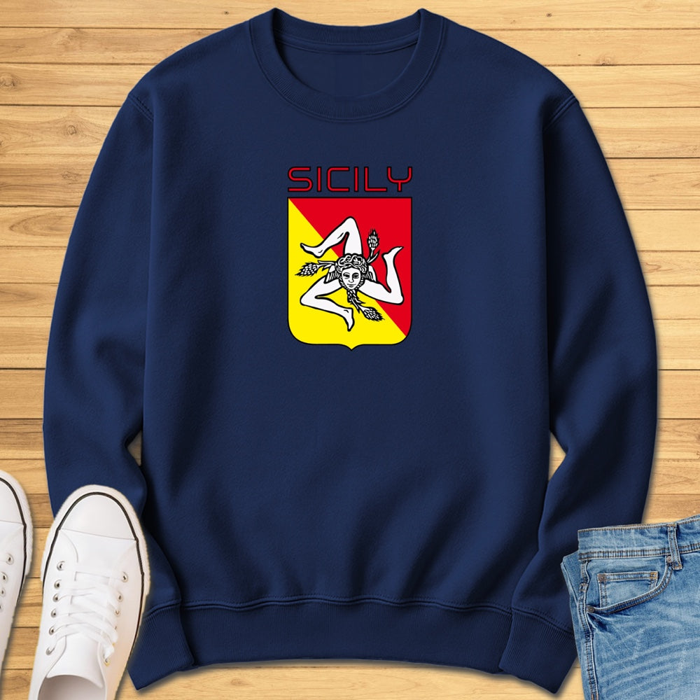 Sicily Trinacria Shield Sweatshirt